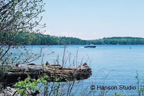 Boat and Log, Near Wolfeboro